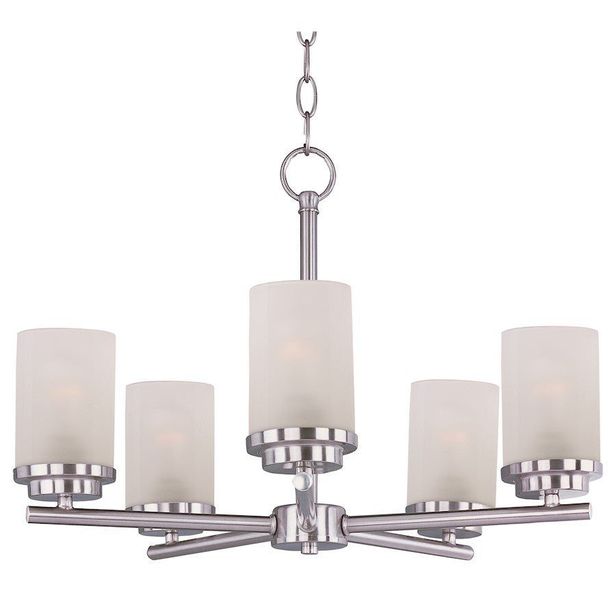 Corona Chandelier, Satin Nickel