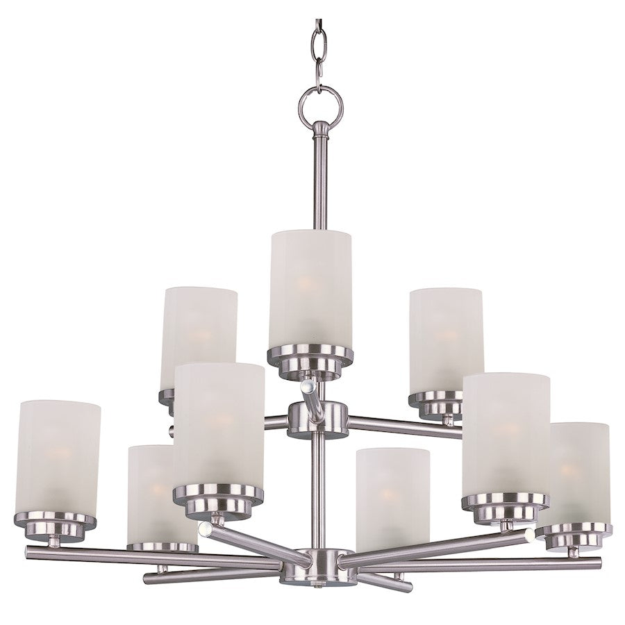 Corona Chandelier, Satin Nickel