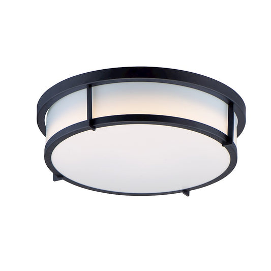 Maxim Lighting Rogue 13'' 2-Light Flush Mount E26, Black/White - 10272WTBK