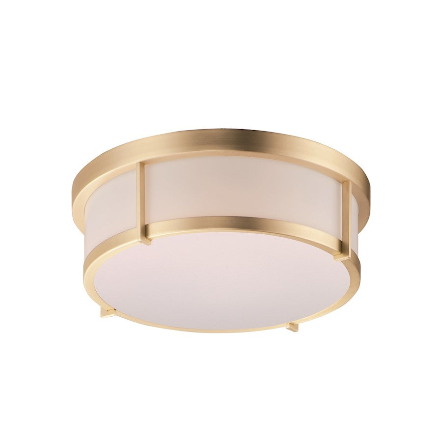 Maxim Lighting Rogue LED 1 Light Flush Mount, Satin Brass/White - 10273WTSBR