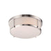 Maxim Lighting Rogue LED 1 Light Flush Mount, Satin Nickel/White - 10273WTSN