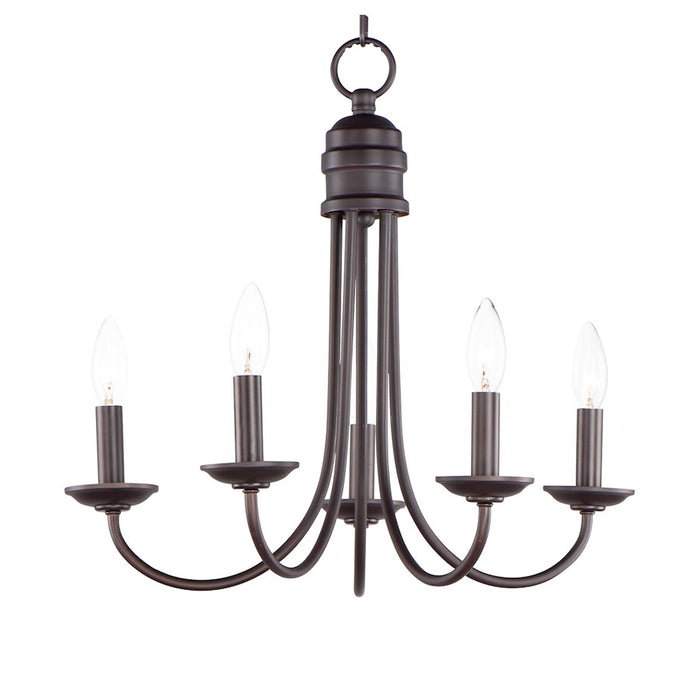 Maxim Lighting Logan 5-Light Candle Chandelier in Oil Rubbed Bronze - 10345OI
