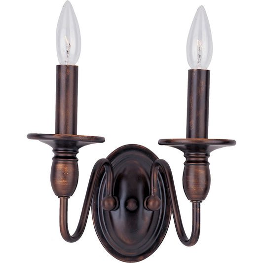 Towne 2 Light Wall Sconce, Oil Rubbed Bronze