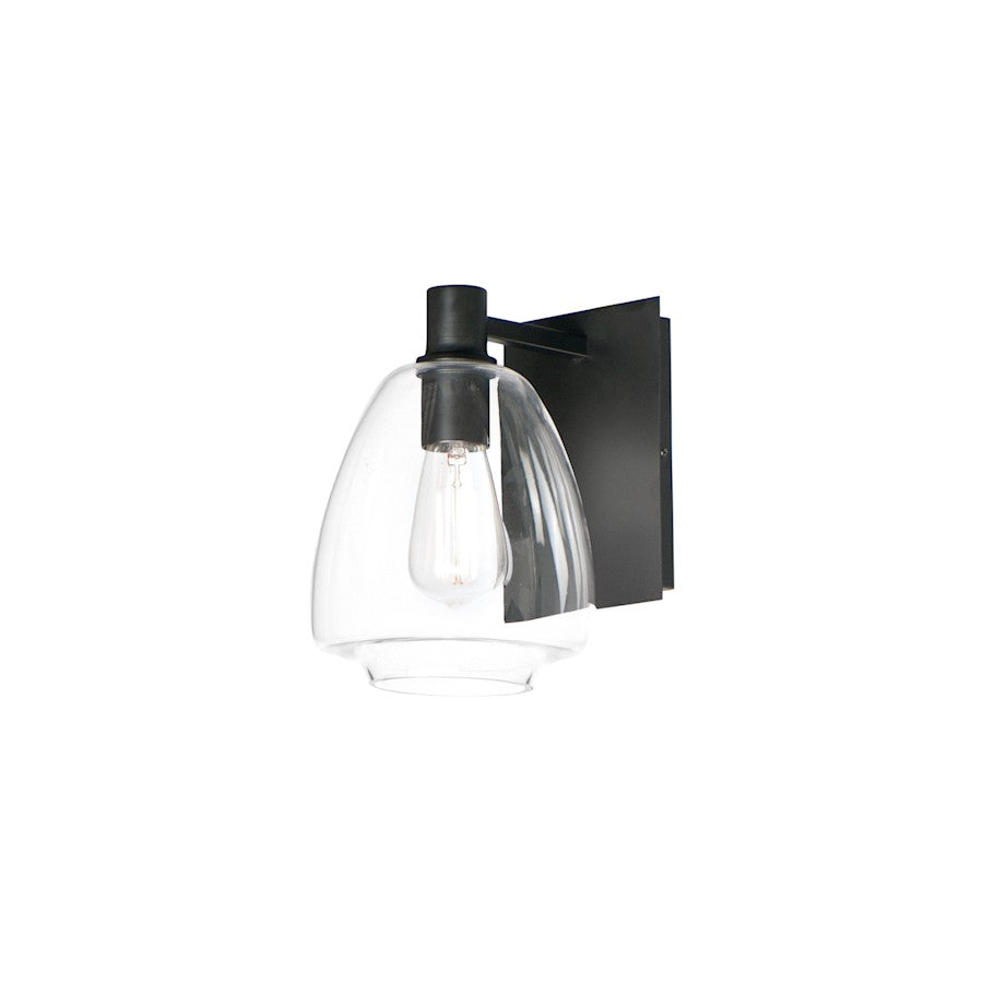 Maxim Lighting Babylon 1-Light Wall Sconce, Black/Clear - 11111CLBK