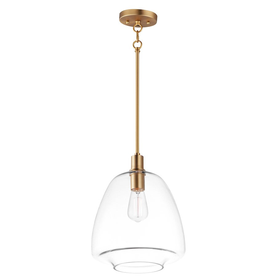 Maxim Lighting Babylon 11.5" 1-Light Pendant, Satin Brass/Clear - 11116CLSBR