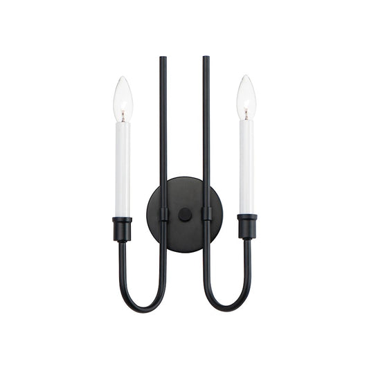 Maxim Lighting Tux 2-Light Wall Sconce, Black - 11282BK