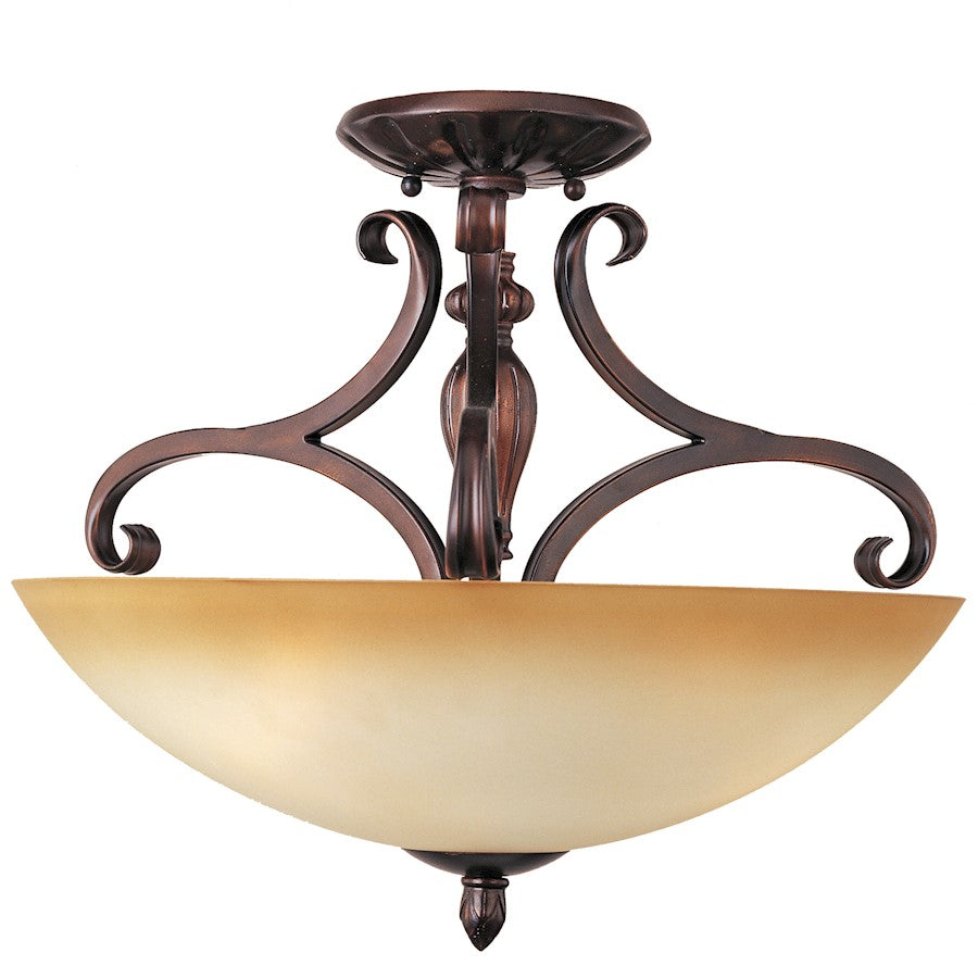 Maxim Bolero 3-Light Semi-Flush Mount, Oil Rubbed Bronze