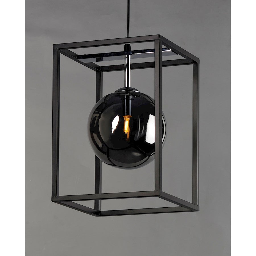 1 Light LED 9" Pendant, BK