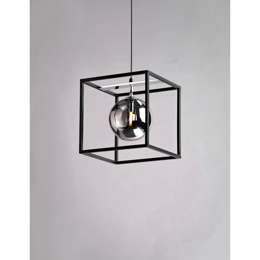 1 Light LED 9" Pendant, BK