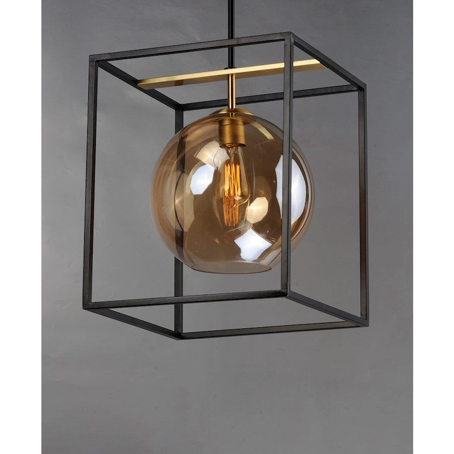 1 Light 15" LED Pendant, BK