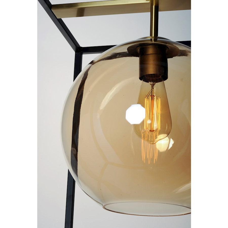 1 Light 15" LED Pendant, BK