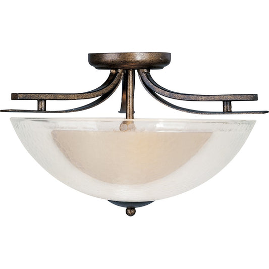 Maxim Lighting Duo 2-Light Semi-Flush Mount, Auburn Dusk