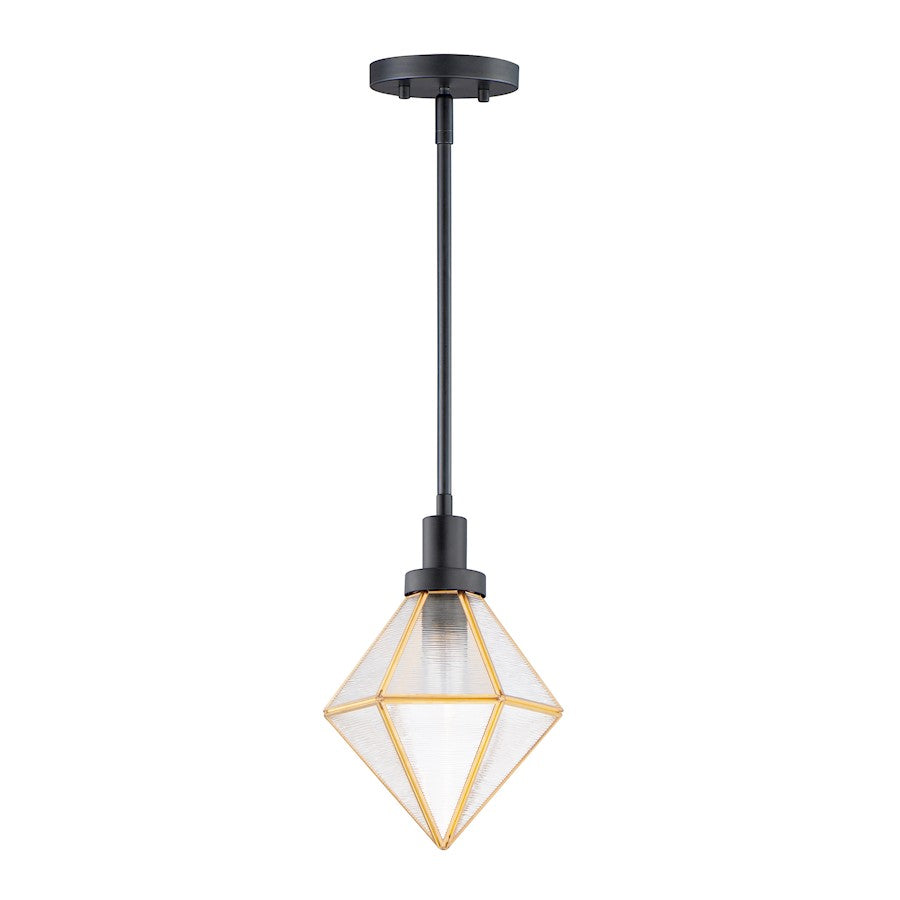 Maxim Lighting Adorn 1-Light Mini Pendant in Black/Burnished Brass - 11555BKBUB