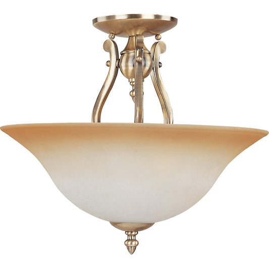 Maxim Lighting Boca 3-Light Semi-Flush Mount, Light Gold