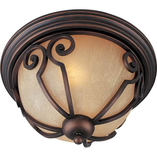 Maxim La Scalla 2-Light Flush Mount, Weathered Copper