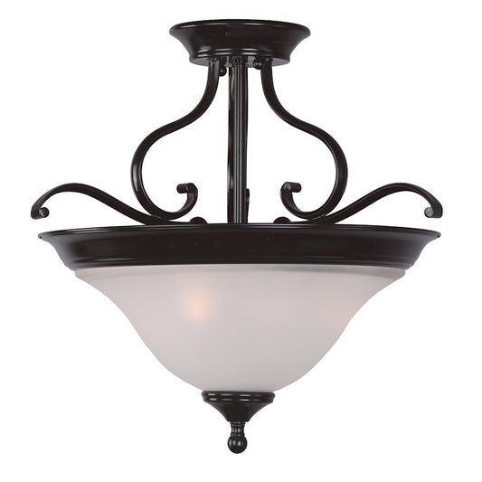 Maxim Lighting Linda 3-Light Semi-Flush Mount, Black