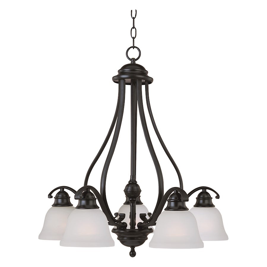 5 Light Chandelier, Black