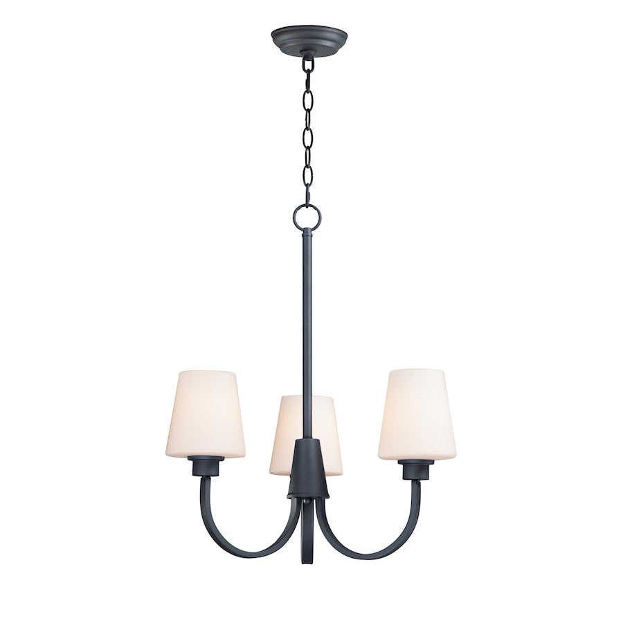 Maxim Lighting Shelter 3-Light Chandelier in Black - 11823SWBK