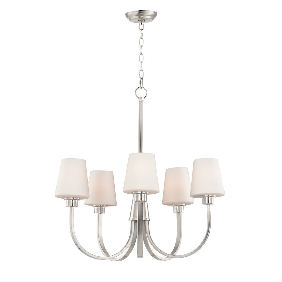 Maxim Lighting Shelter 5-Light Chandelier in Satin Nickel - 11825SWSN