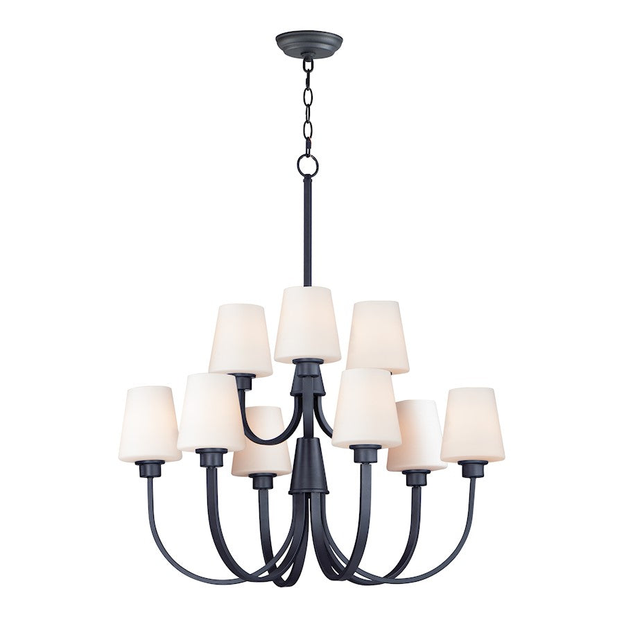 Maxim Lighting Shelter 9-Light Chandelier in Black - 11826SWBK