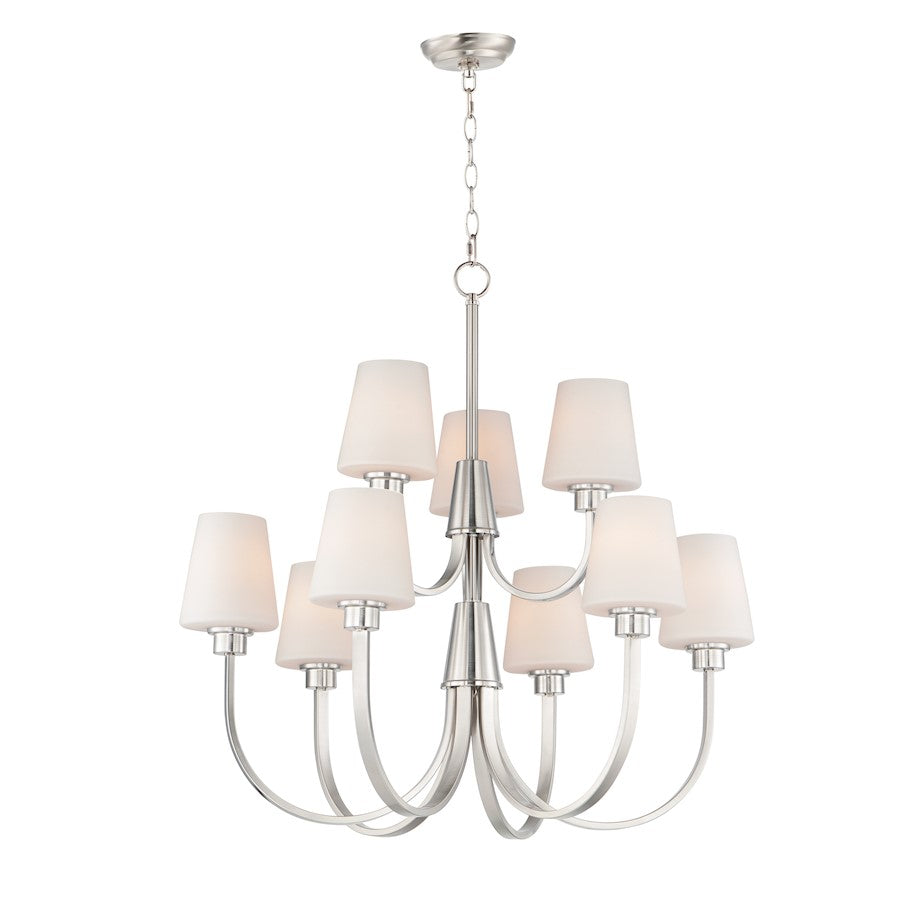 Maxim Lighting Shelter 9-Light Chandelier in Satin Nickel - 11826SWSN