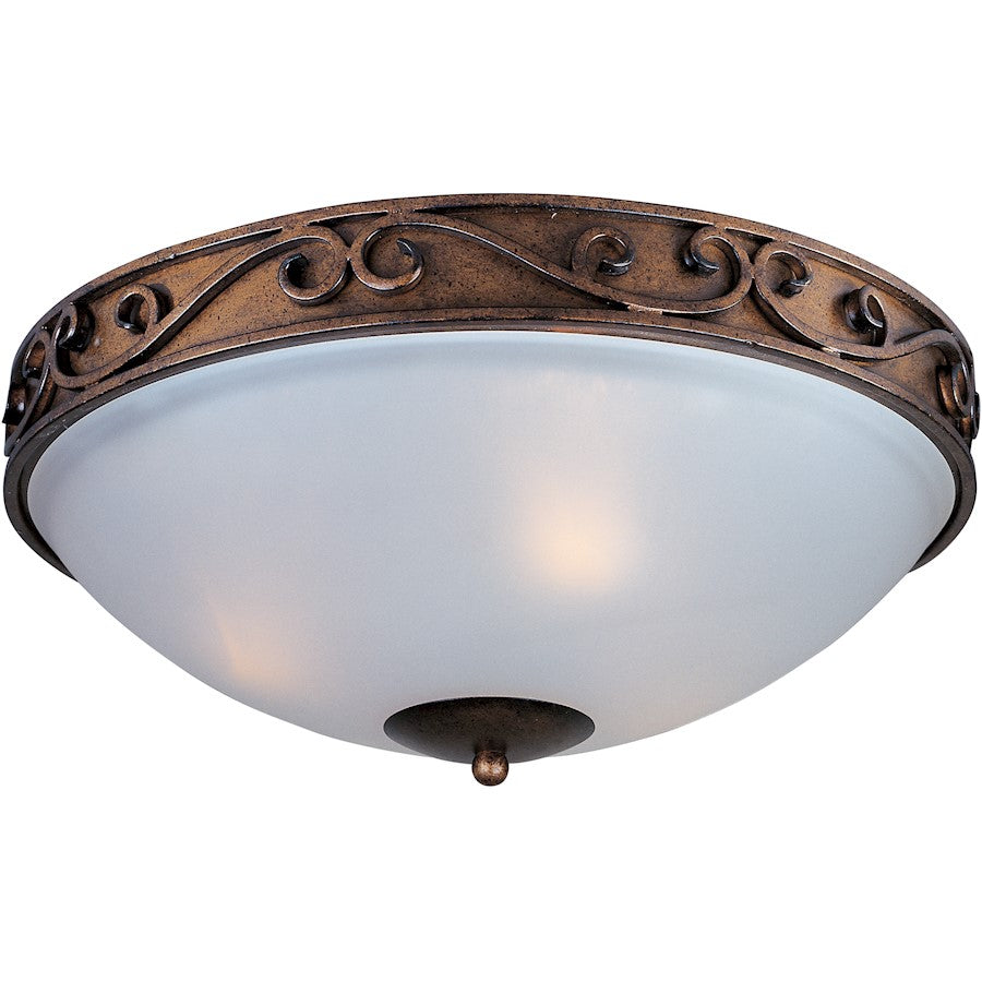 Maxim Lighting Hampton 3-Light Flush Mount, Auburn Dusk