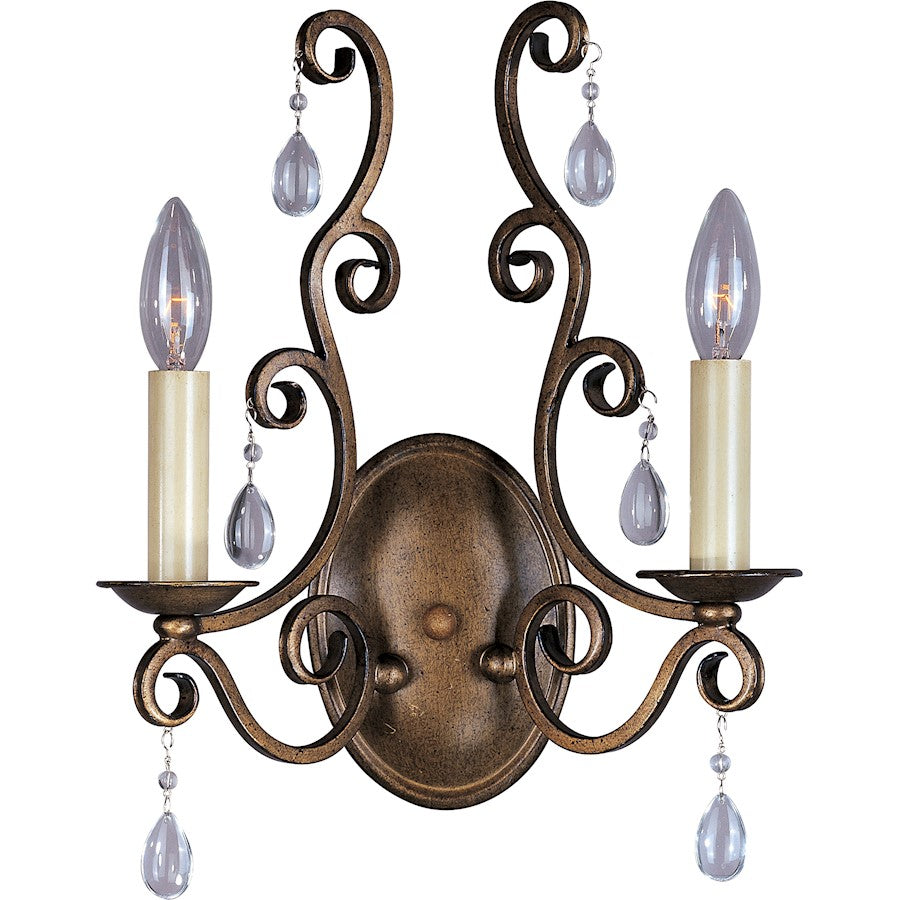 Hampton 2-Light Wall Sconce Auburn Dusk