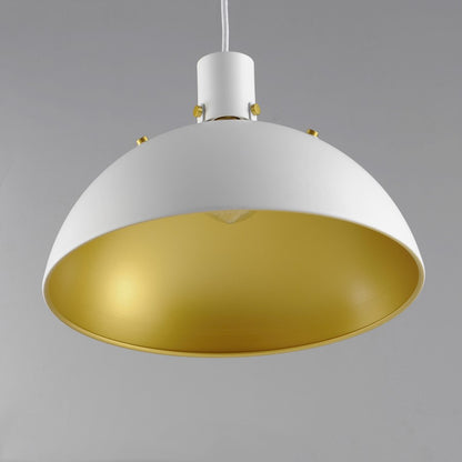 1 Light Single Pendant, White