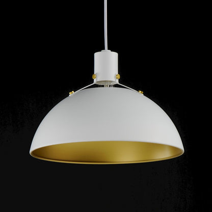 1 Light Single Pendant, White