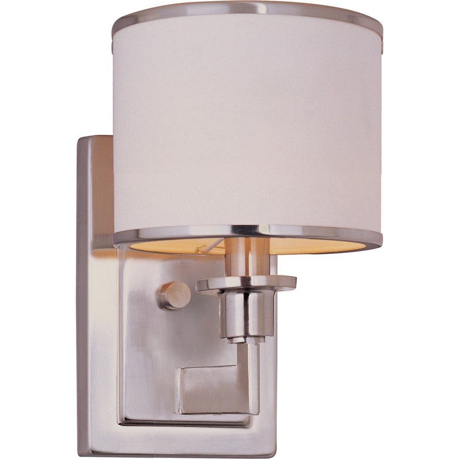 Nexus 1 Light Wall Sconce, Satin Nickel