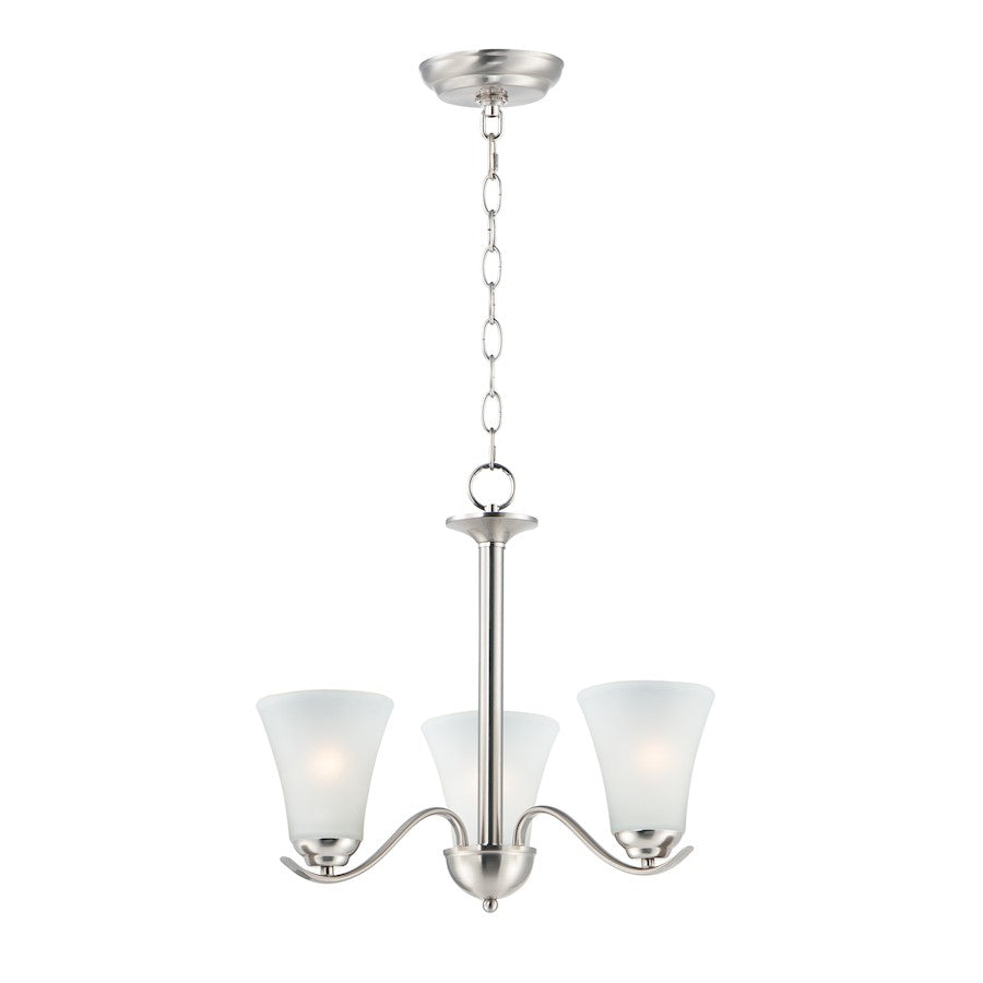 Maxim Lighting Vital 3-Light Chandelier in Satin Nickel - 12073FTSN