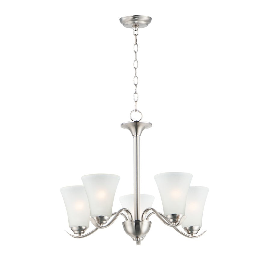 Maxim Lighting Vital 5-Light Chandelier in Satin Nickel - 12075FTSN