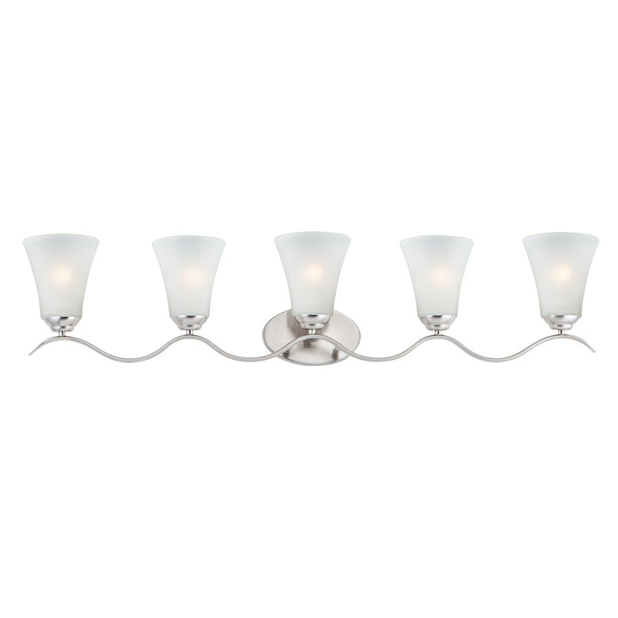 Maxim Lighting Vital 5-Light Bath Vanity in Satin Nickel - 12085FTSN