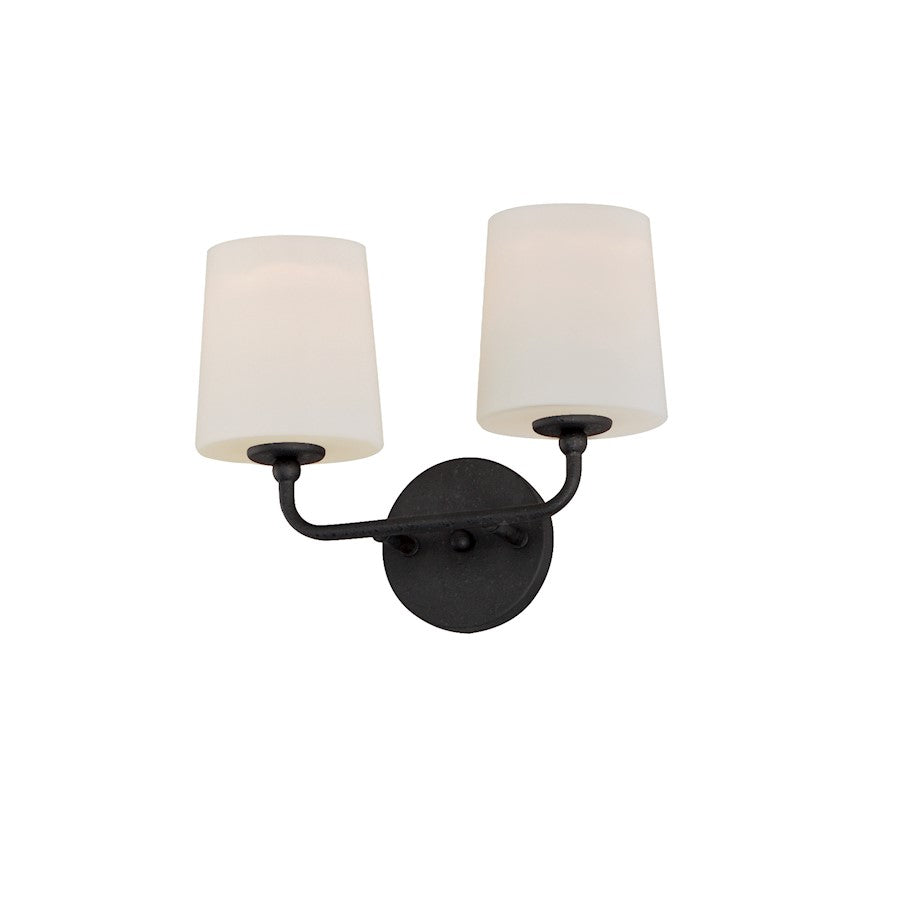 Maxim Lighting Bristol 2 Light Wall Sconce, Anthracite/Satin White - 12092SWAR