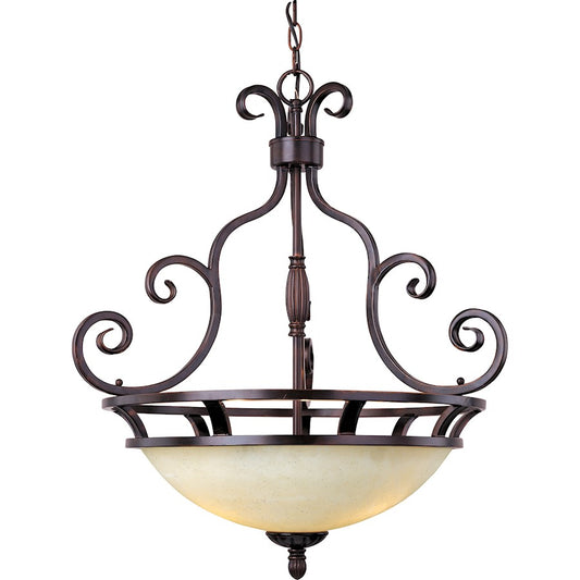 3 Light Invert Bowl Pendant, Oil Rubbed Bronze