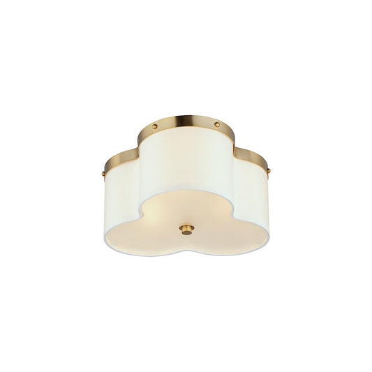 Maxim Lighting Clover 3-Light Flush Mount, Satin Brass - 12243OFSBR