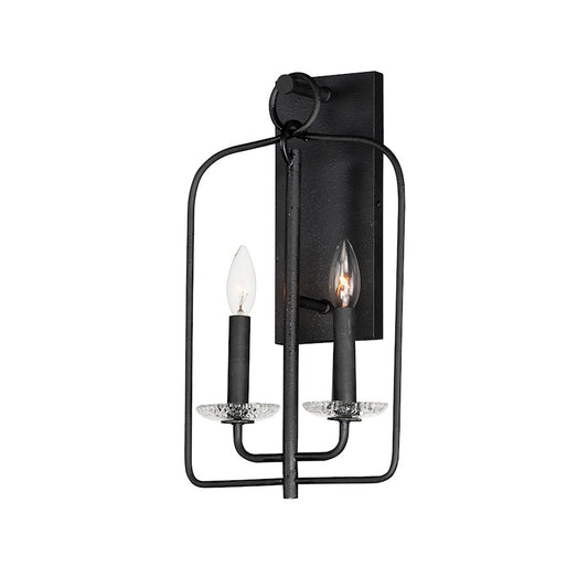 Maxim Lighting Madeira 2Lt Wall Sconce, Anthracite/Textured Clear - 12322TCAR