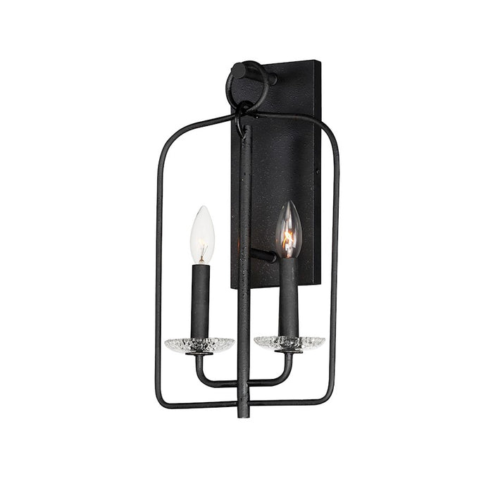 Maxim Lighting Madeira 2Lt Wall Sconce, Anthracite/Textured Clear - 12322TCAR