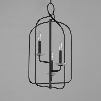 3 Light Pendant, Anthracite/Clear