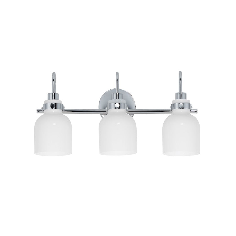 Maxim Lighting Milk 3 Light Bath Vanity, Polished Chrome/White - 12333WTPC