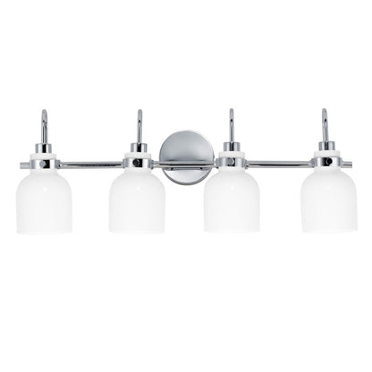 Maxim Lighting Milk 4 Light Bath Vanity, Polished Chrome/White - 12334WTPC