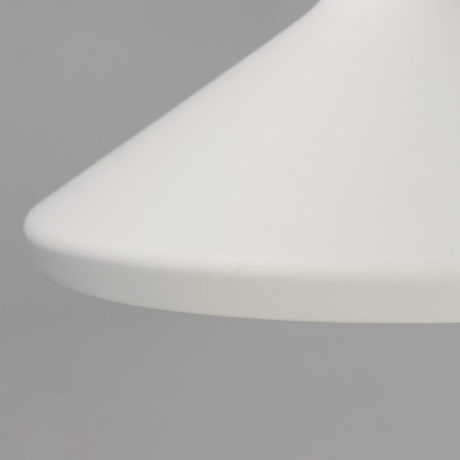 1 Light White Plaster Pendant