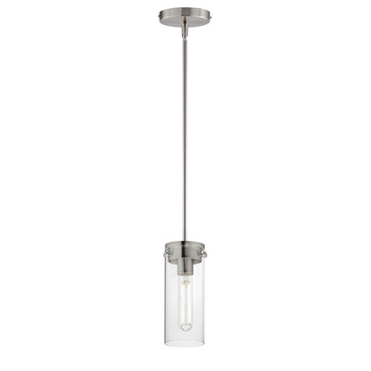 Maxim Lighting Pinn 1 Light Mini Pendant, Satin Nickel/Clear - 12406CLSN