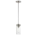 Maxim Lighting Pinn 1 Light Mini Pendant, Satin Nickel/Clear - 12406CLSN