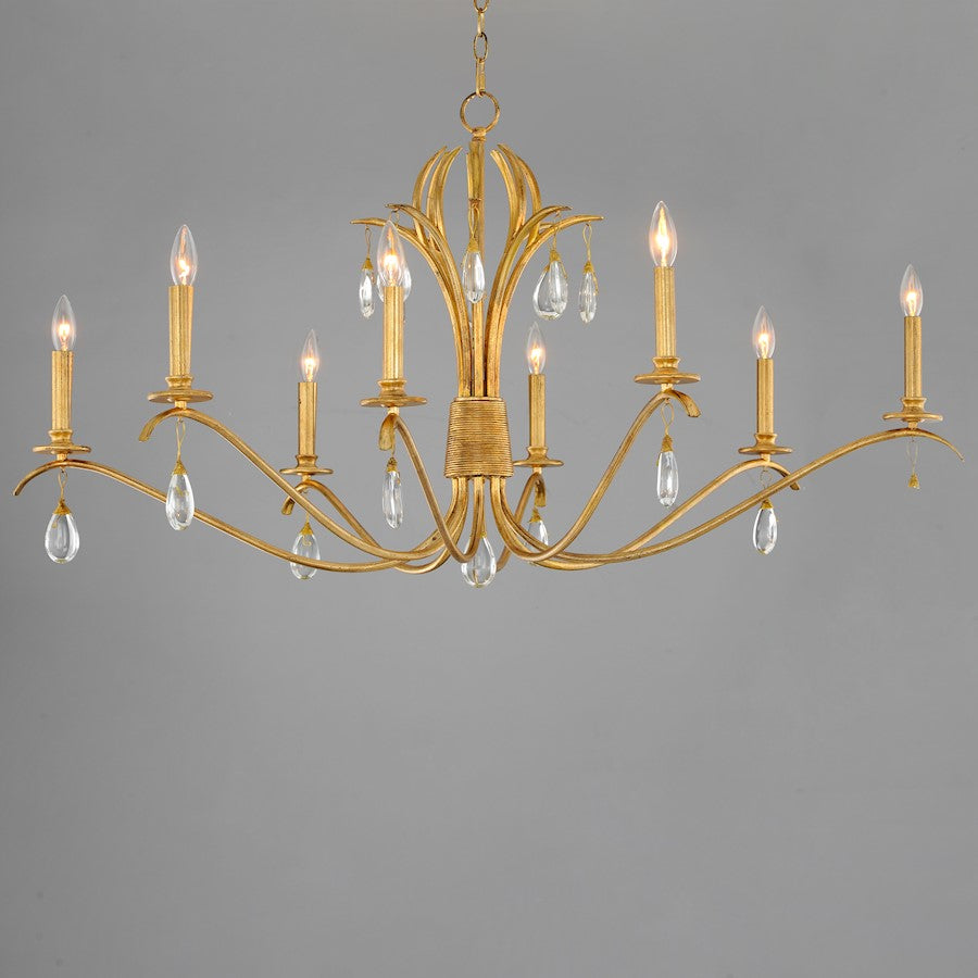 Eden Chandelier, Charcoal Gold Leaf