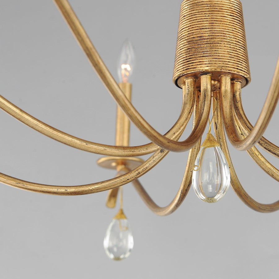 Eden Chandelier, Charcoal Gold Leaf