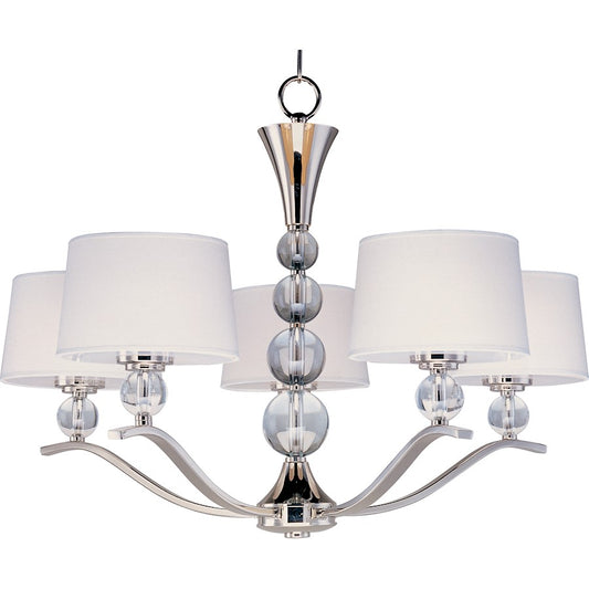 5-Light Chandelier Polished Nickel