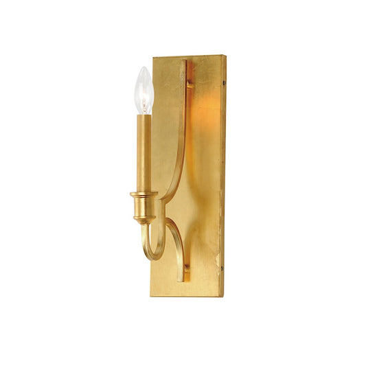 Maxim Lighting Normandy 1 Light Wall Sconce, Gold Leaf - 12781GL