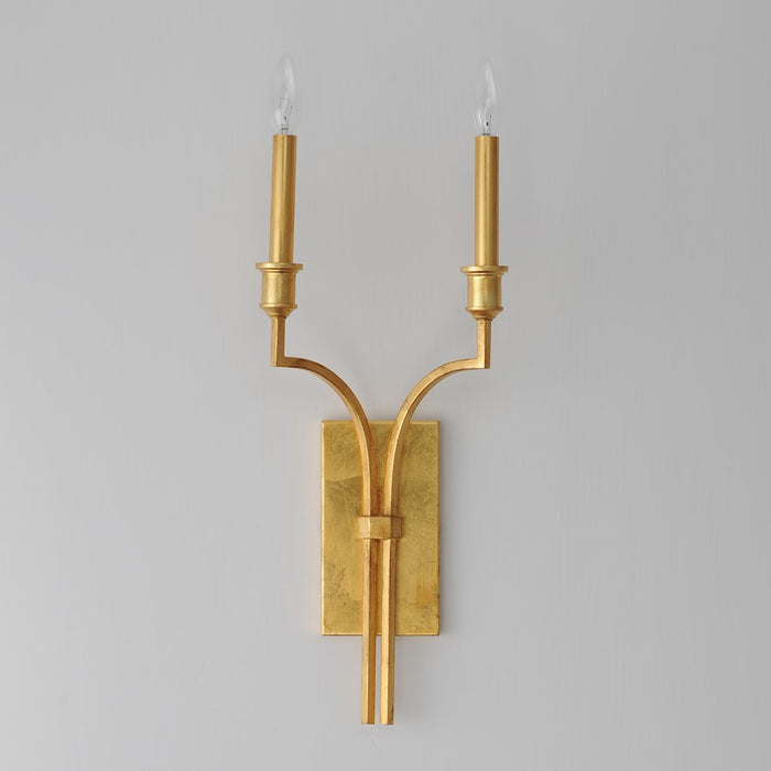 Maxim Lighting Normandy Wall Sconce, Gold Leaf