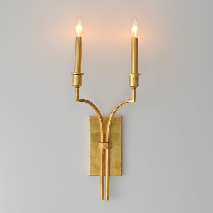 Maxim Lighting Normandy Wall Sconce, Gold Leaf